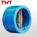 ductile iron spring loaded dual plate butterfly one way check valve air